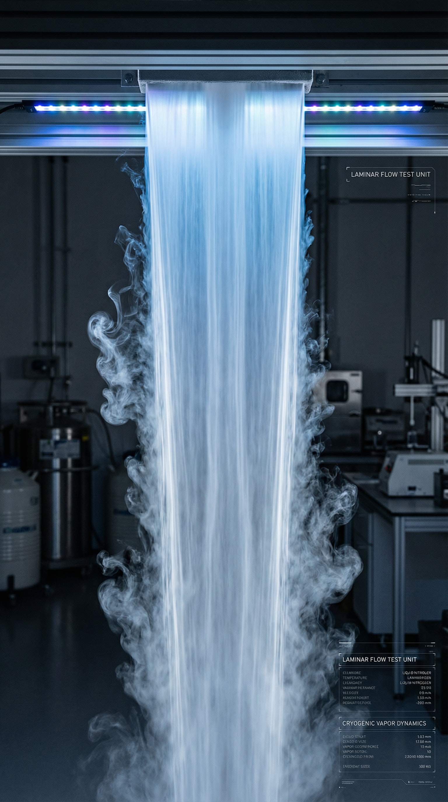 Laminar LN₂ flow visualization